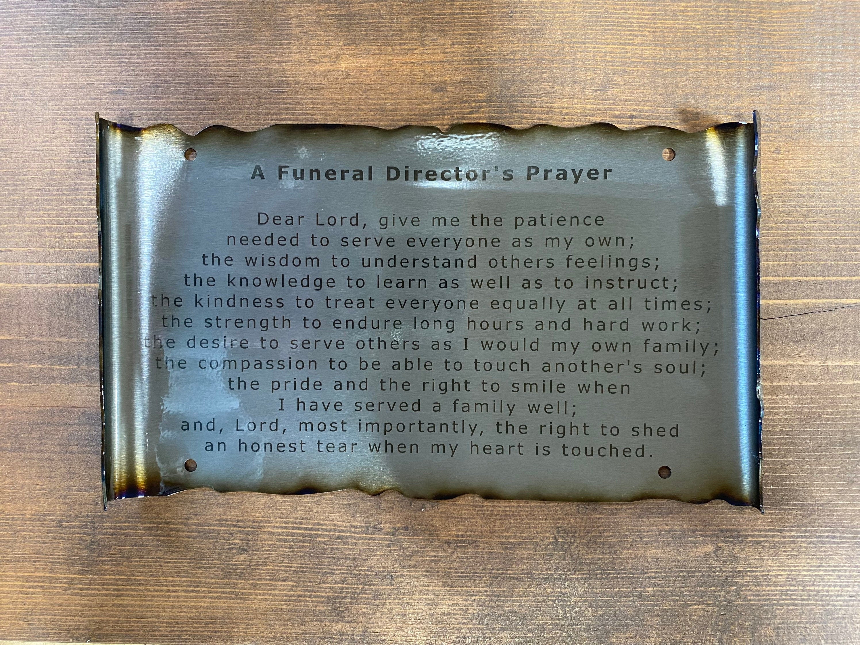 Funeral Director’s Prayer Scroll – CnS CnC