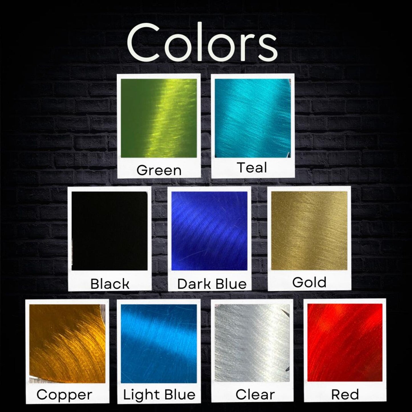 Metal Finishes Color Chart