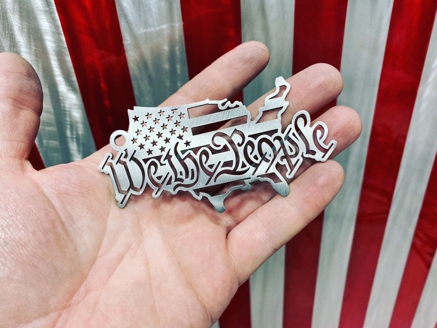 We The People Metal Keychain By CnS CnC