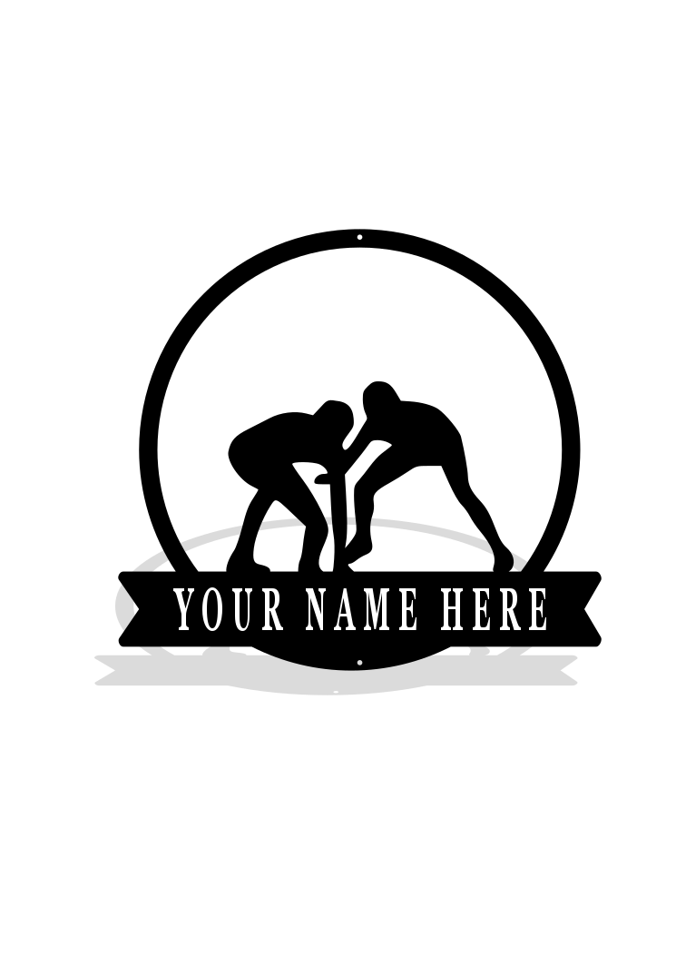 Personalized_Wrestling_Metal_Wall_Hanging| CnS CnC