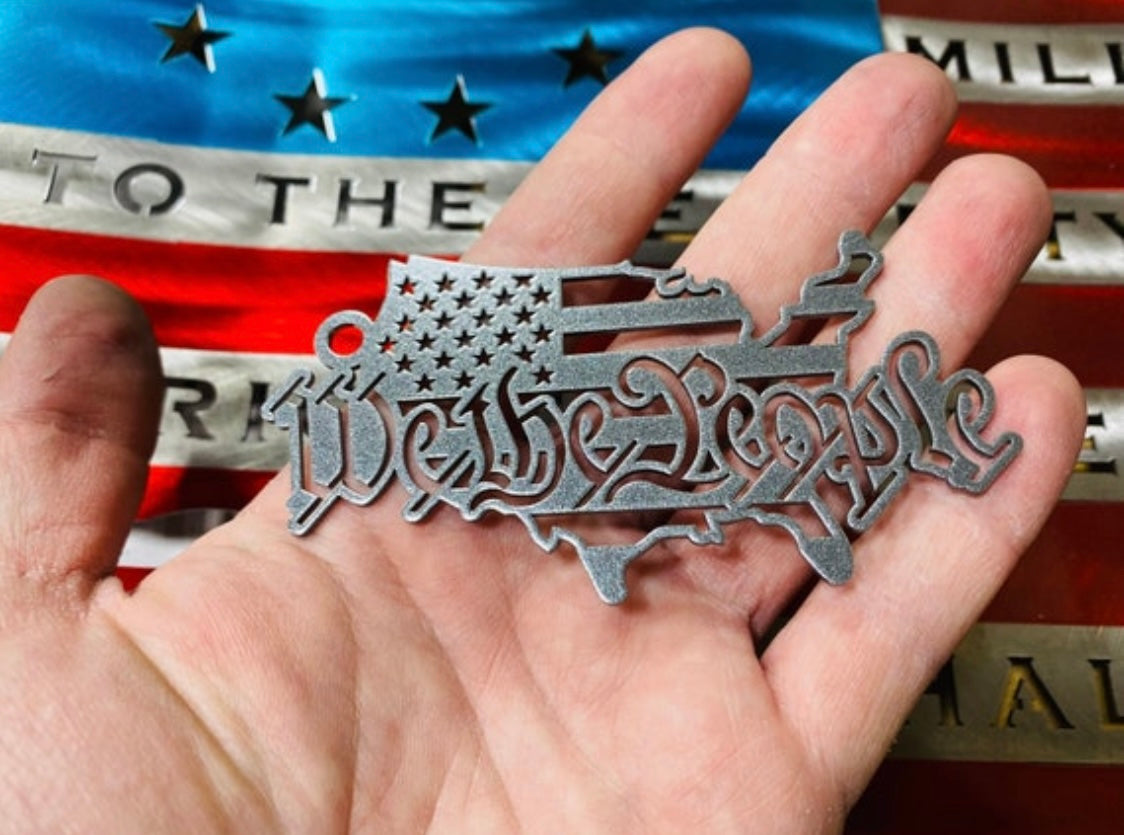 We The People Metal Keychain By CnS CnC