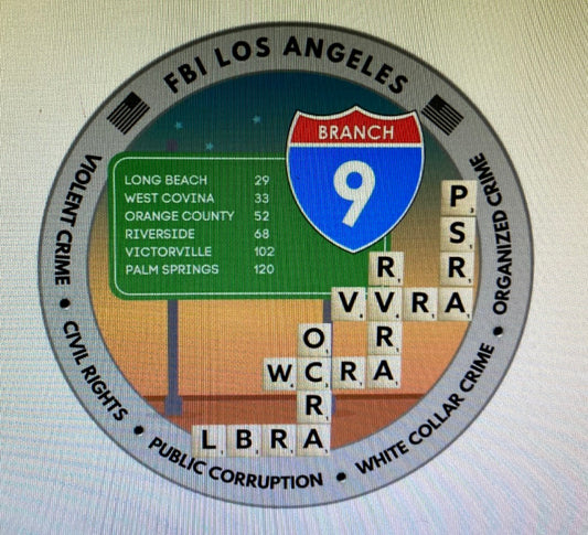 48” alu fbi scrabble flag