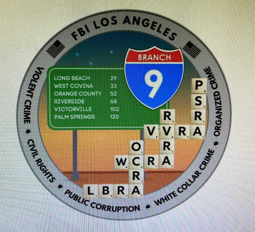 48” alu fbi scrabble flag