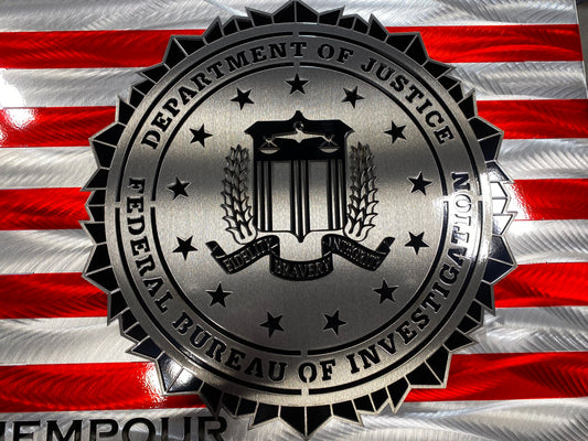 36” fbi logo personalized flag