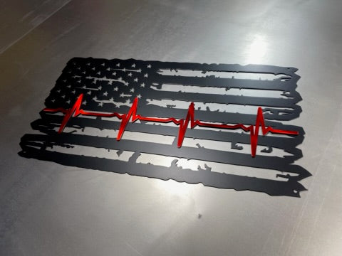 Metal First Responder Flag TBL flag TRL flag