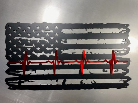 Metal First Responder Flag TBL flag TRL flag