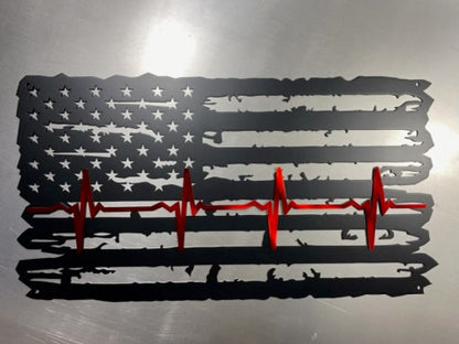 Metal First Responder Flag TBL flag TRL flag