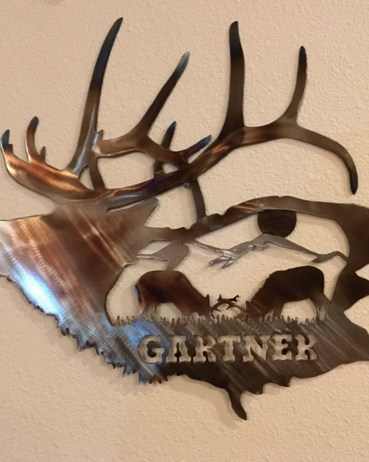 Custom Elk Metal Art – Personalized