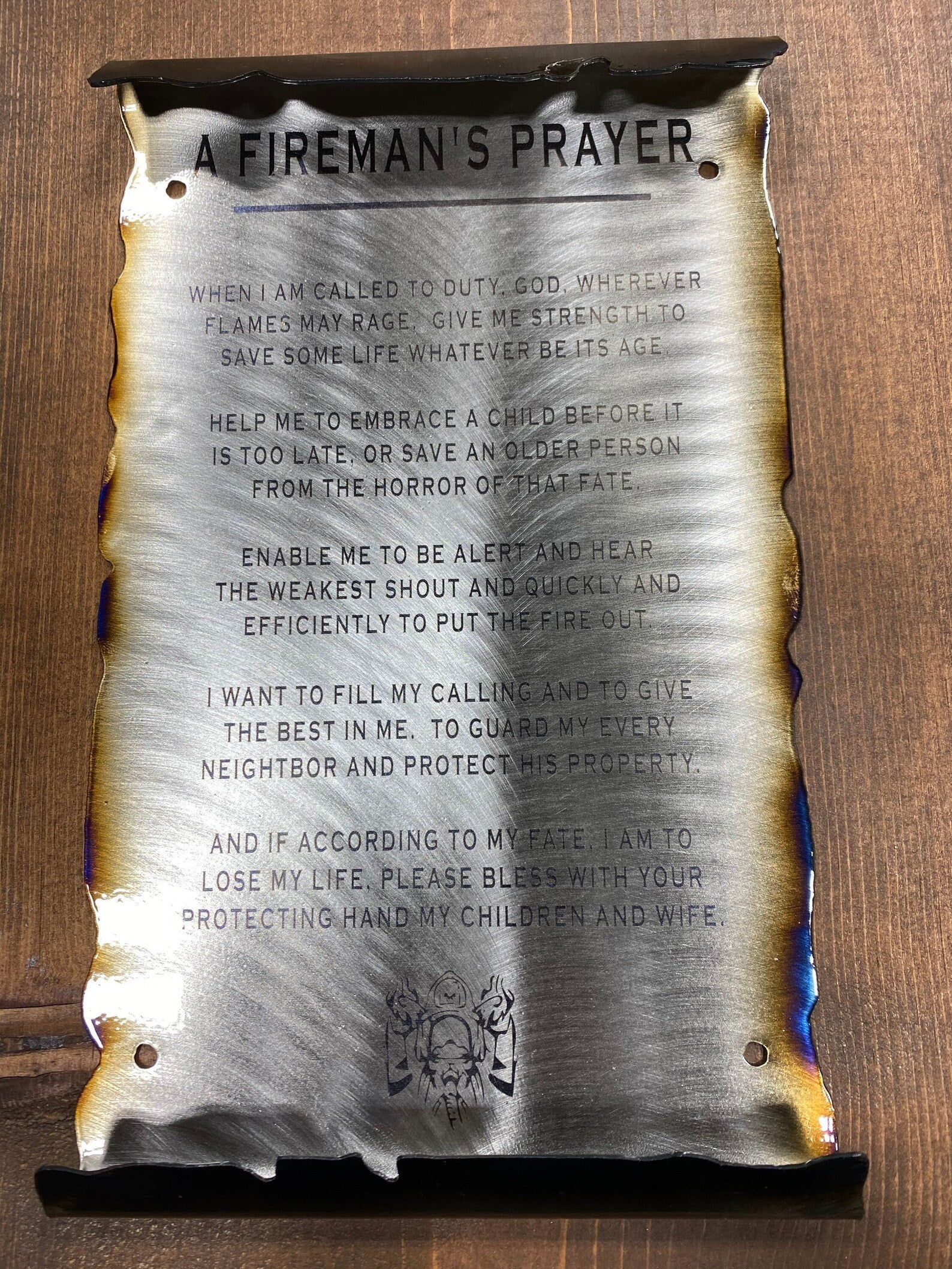 Prayer Script Scroll Fireman’s Prayer Scroll – Firefighter Wall Art Gift – CnS CnC