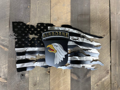 101st Airborne – Screaming Eagles Tattered Flag