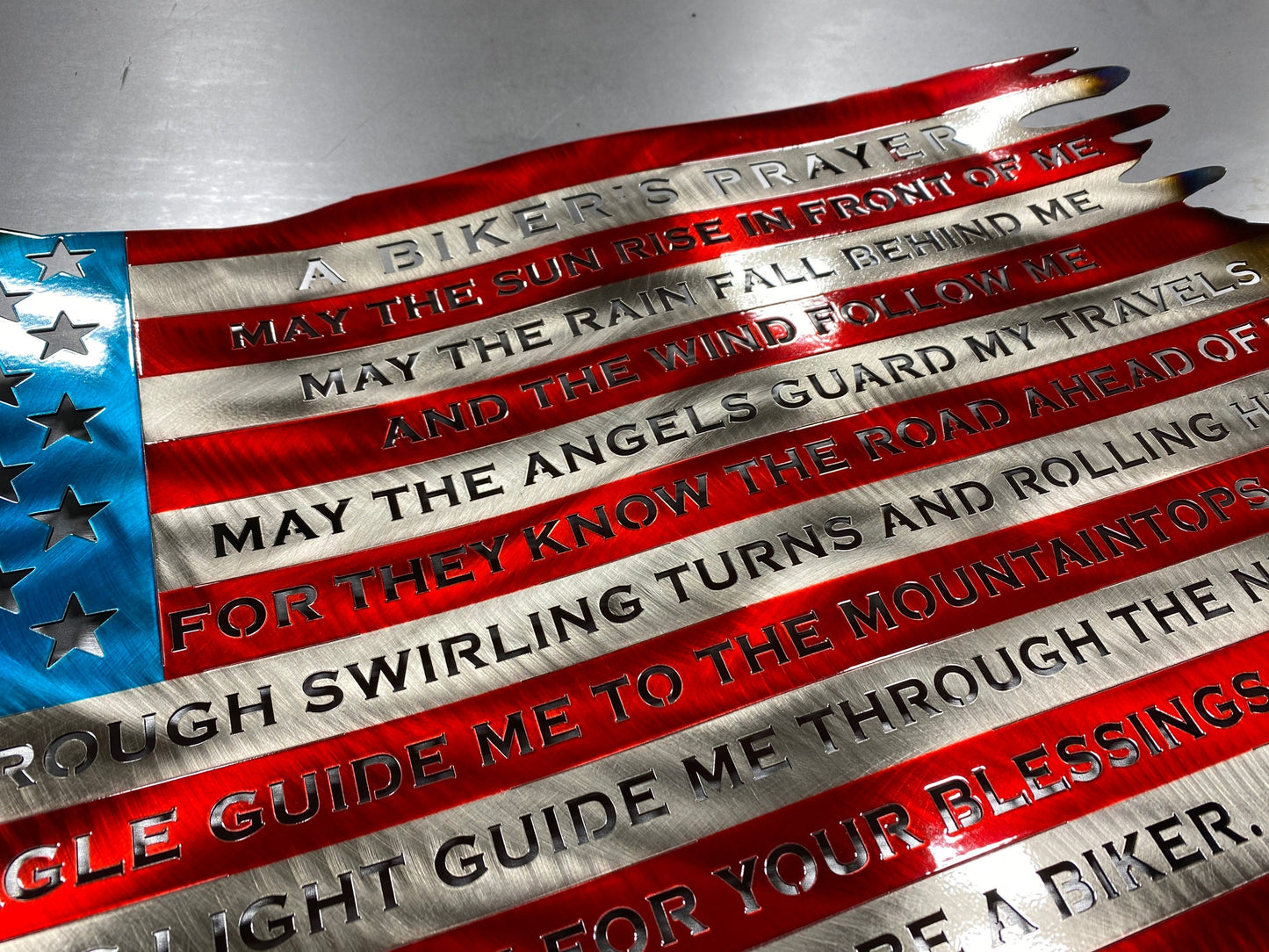 Biker’s Prayer American Flag