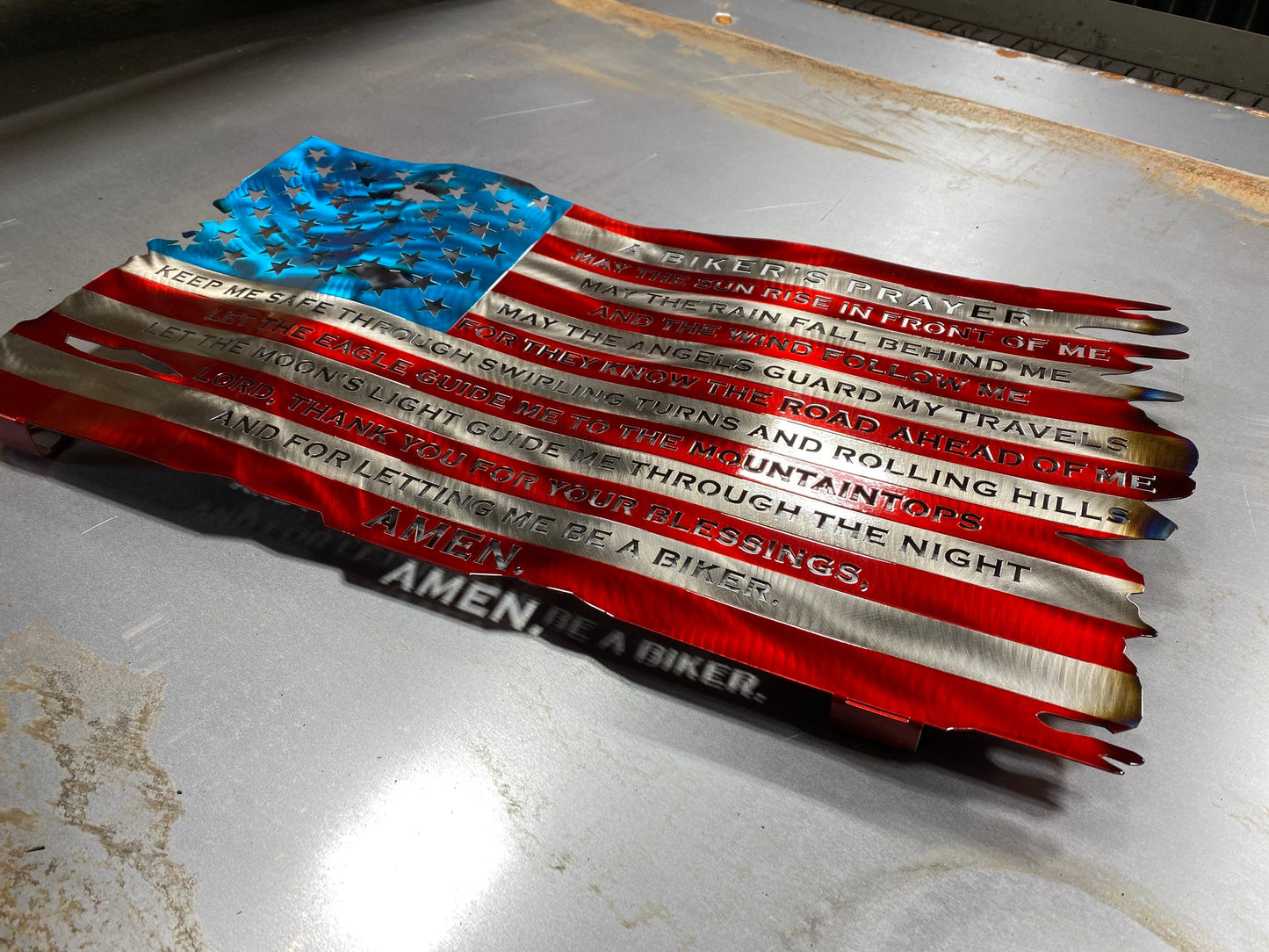 Biker’s Prayer American Flag