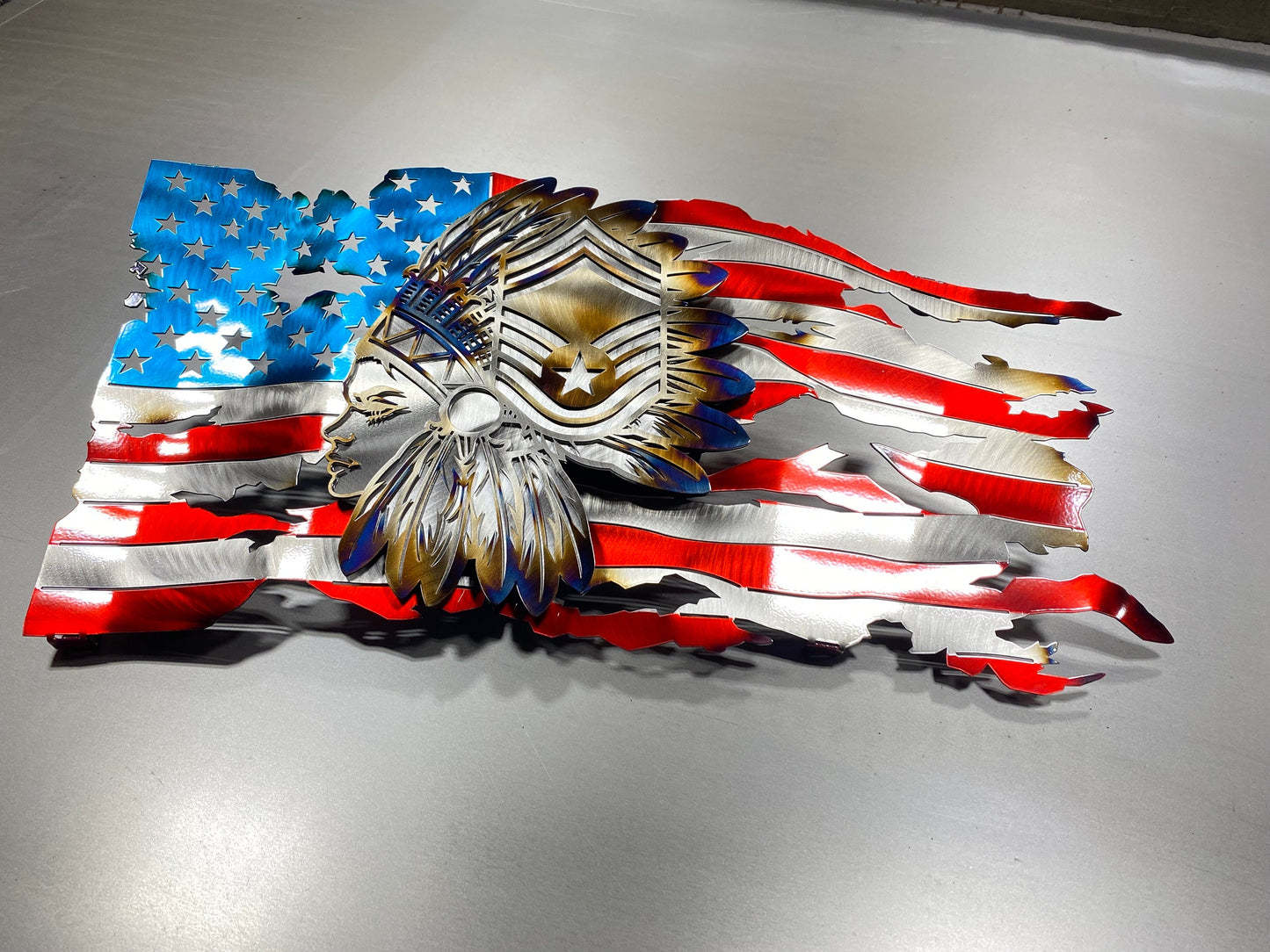 Female Chief Master Sergeant Headdress Tattered Flag