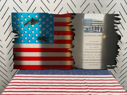 Veteran's Creed American Flag