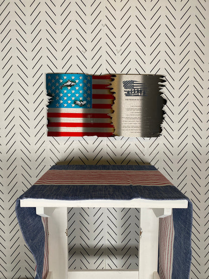 Veteran's Creed American Flag