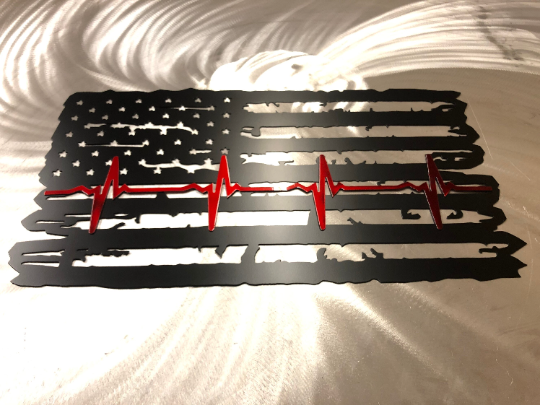 Two-Layer First Responder Flag – Custom Metal Tribute