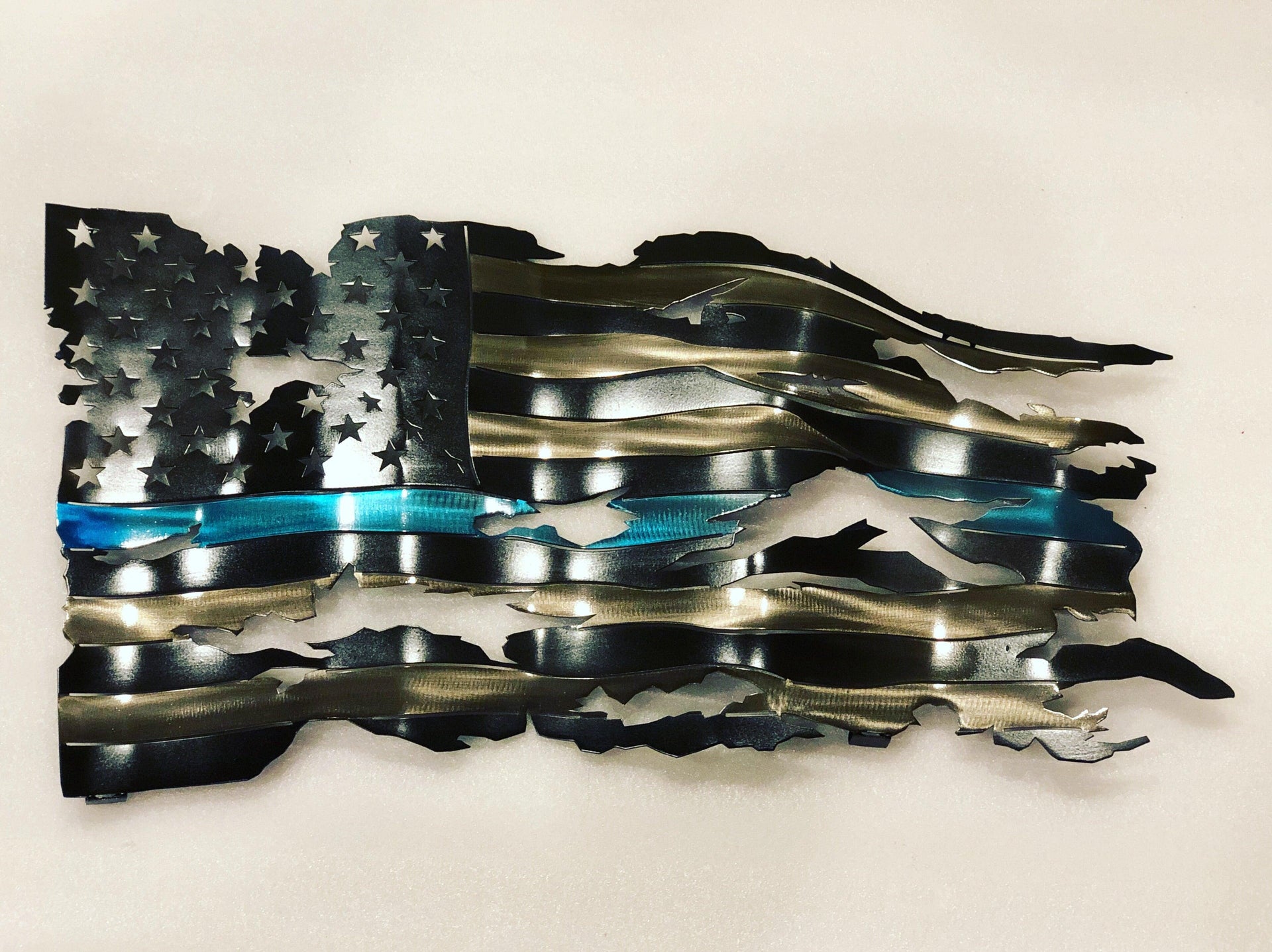Distressed Thin Blue Line Flag