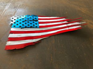 Battle Worn and Tattered American flag