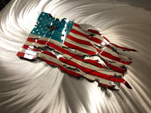 Wavy Battle Worn American Flag RWB