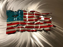 Wavy Battle Worn American Flag RWB