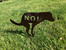 No Pooping!!  Bad Dog Metal Yard Sign