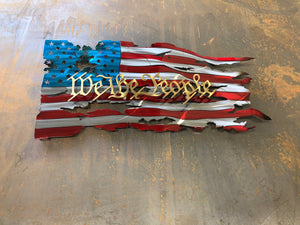 We The People Battle Worn Flag