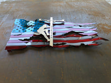 Lineman American Flag, Electrician Gift, Metal Flag