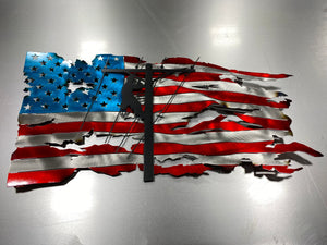 Upgraded Lineman American Wavy Flag
