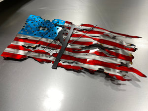 Upgraded Lineman American Wavy Flag